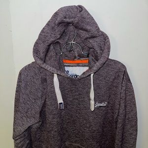 Superdry hoody size L, wine-colored.